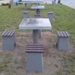Tovar č.1244 - Betónový šachový stôl so stoličkami